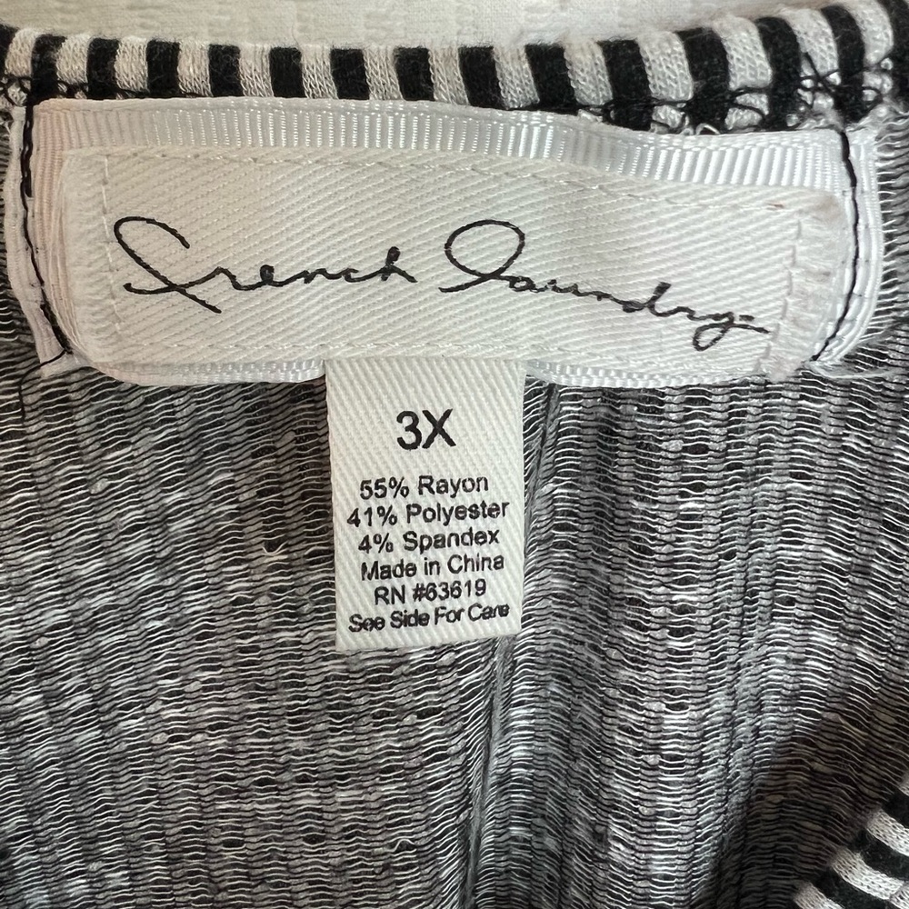 🖤 French Laundry Black & White Stretch Tank – Women’s 3X 🤍 - Picture 4 of 6